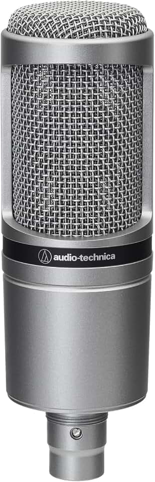 Audio-Technica AT2020 Kondensatormikrofon mit Nierencharakteristik (XLR Anschluss) für Voiceover, Podcasting, Gesang oder instrumentale Live-Aufnahmen, AT2020GM, Metal