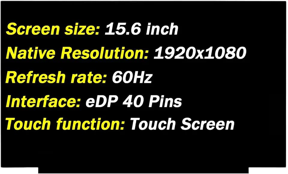 for HP Elitebook 755 G5 NV156FHM-T04 Touch Screen Replacement Display