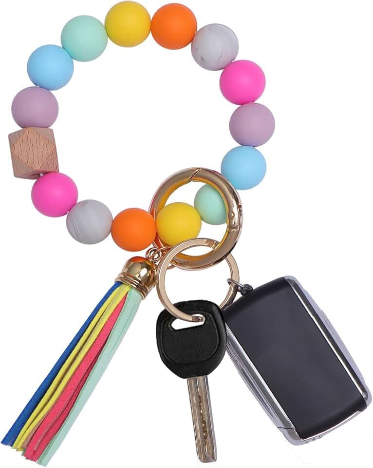 AOKSUNOVA Schlüsselanhänger Armband Autoschlüsselanhänger Perlen für Frauen