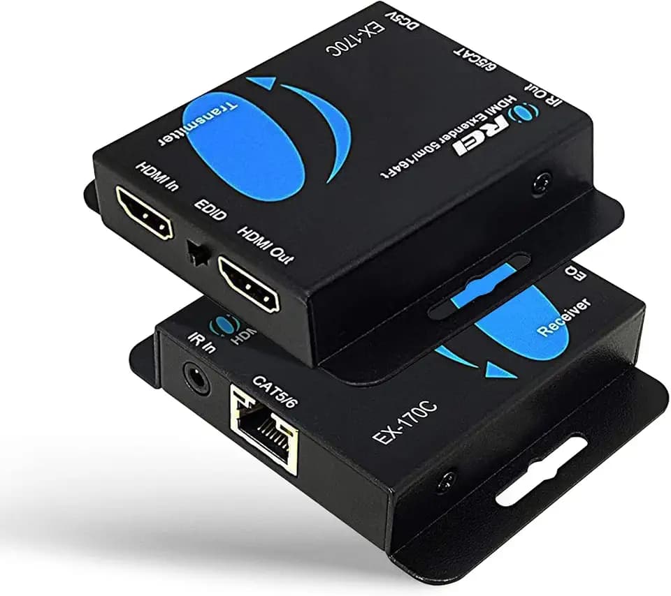 OREI HDMI Extender Over Cat5 165ft - 4K@30Hz with IR, Loop Out, EDID, PoC