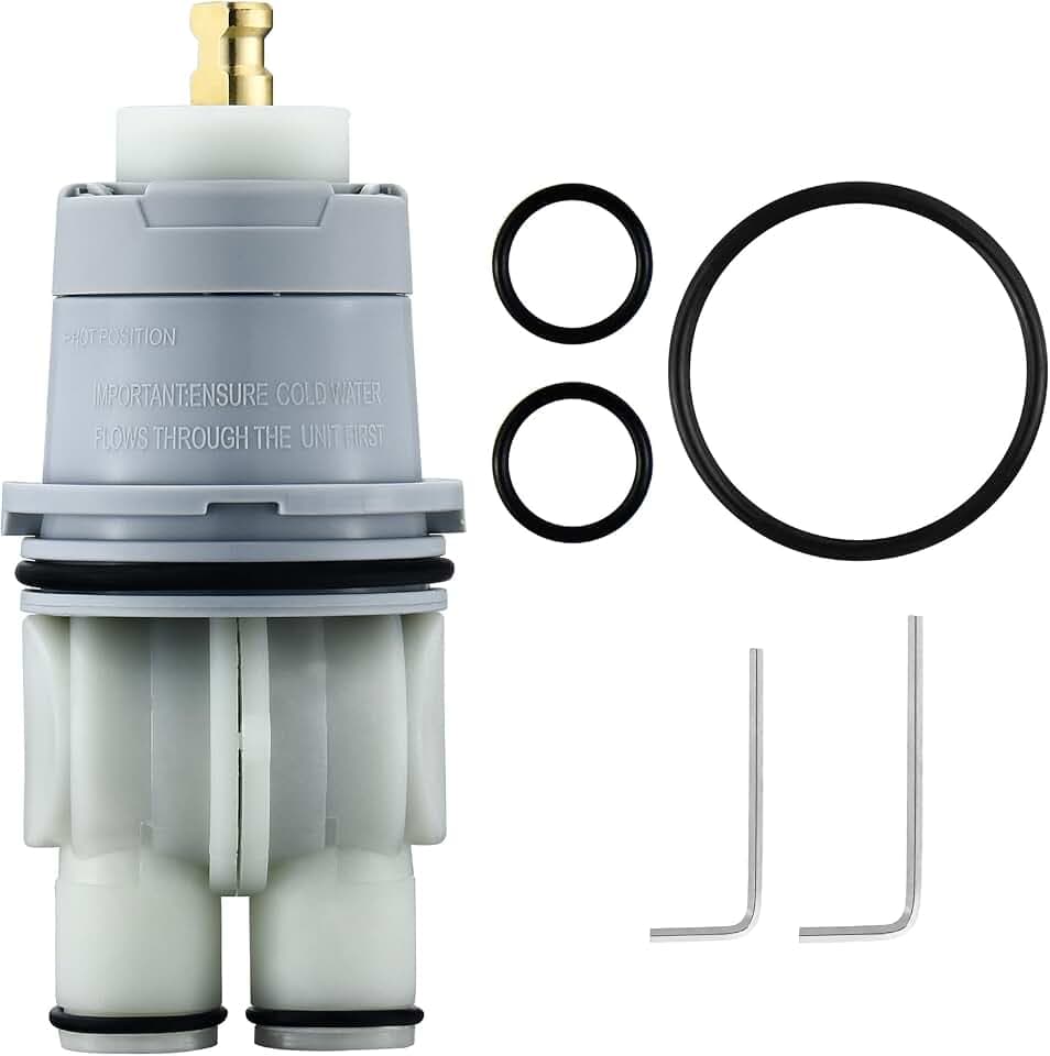 RP46074 Shower Cartridge, Compatible with Delta 13/14 Series Shower Faucet, Replacement Monitor MultiChoice Cartridge, Single Handle Universal Shower Cartridge Repair Assembly with RP22734 Bonnet Nut