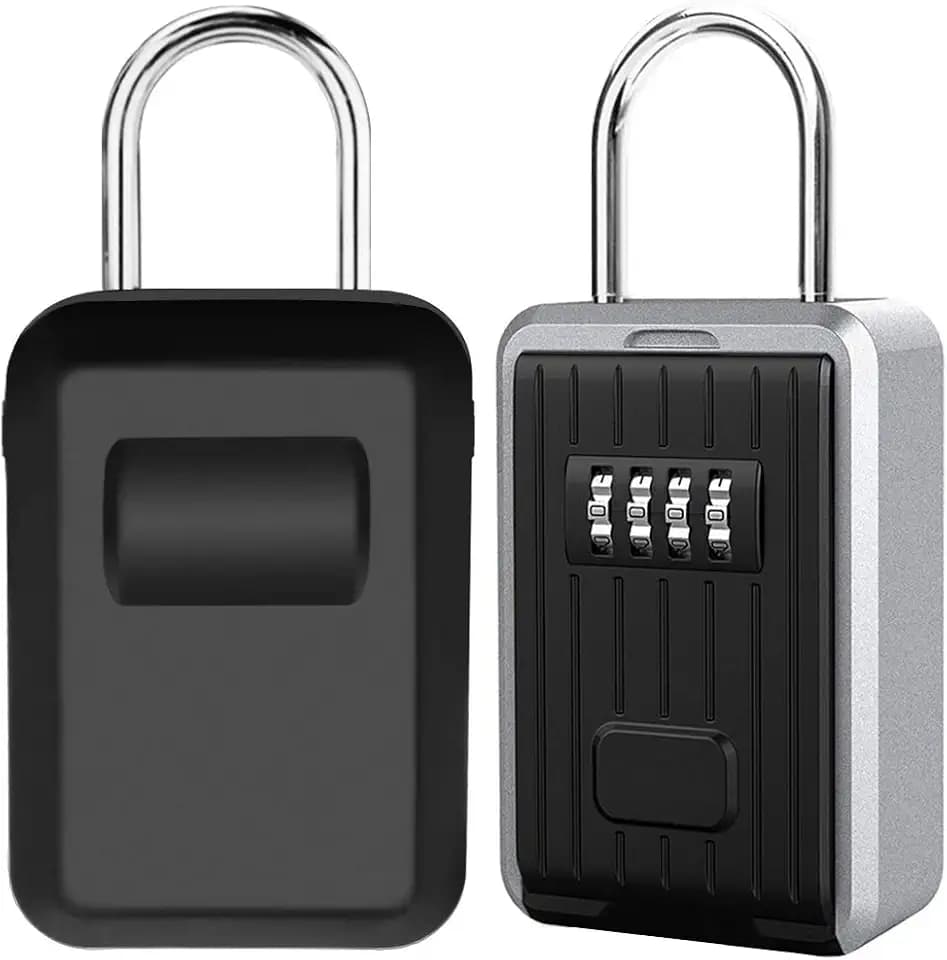 TEUEN Schlüsseltresor Schlüsselsafe mit 4-stelliger Zahlencode, Wandmontage Schlüsselbox mit Bügel Große Kapazität Key Safe für Aussen Innen Auto Garage Home Office Schlüssel und Zugangskarte