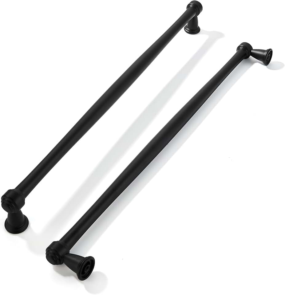 khtumeware 6 Pack 10 Inch(256mm) Black Cabinet Pulls Black Kitchen Matte Black Cabinet Handles Kitchen Cabinet Hardware for Cupboard Drawer Handles Dresser Pulls