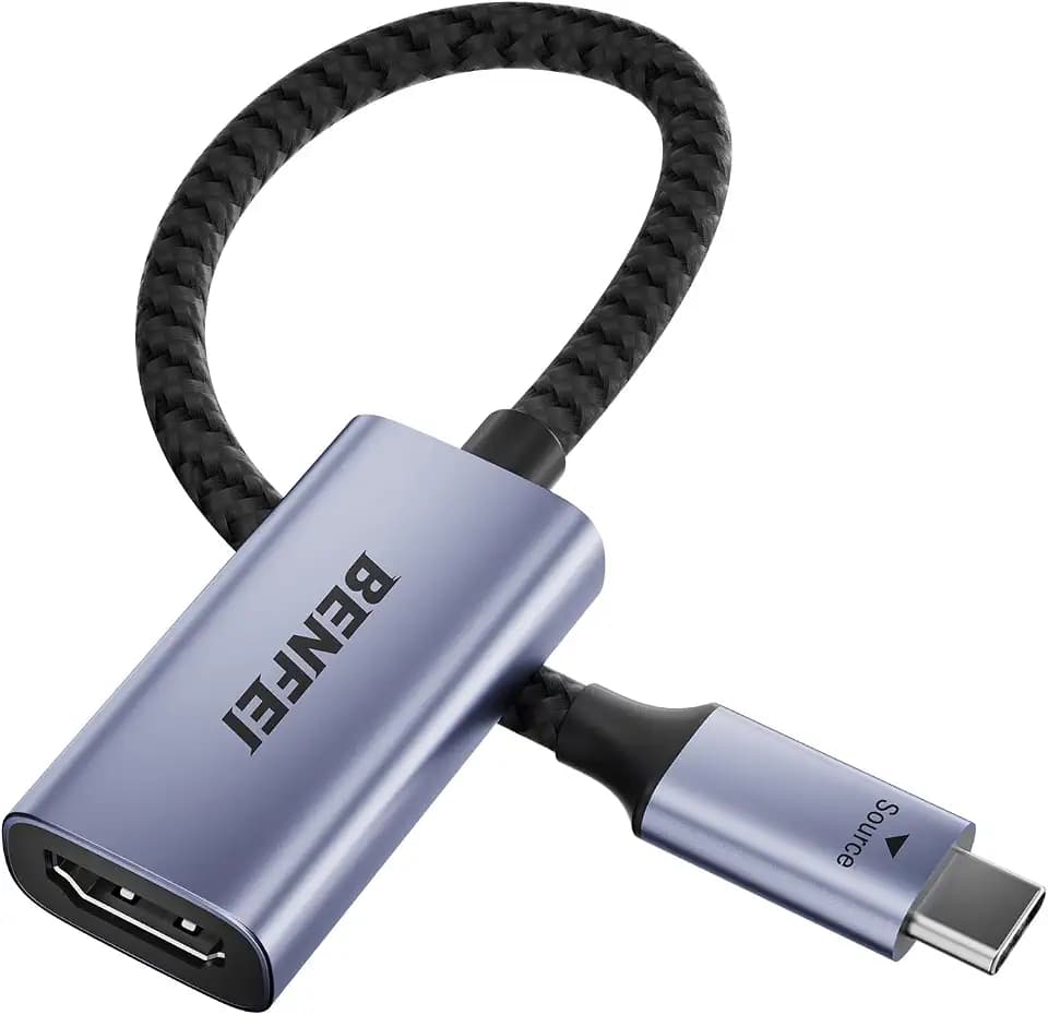 BENFEI USB C to HDMI Adapter 4K@60Hz, USB Type-C to HDMI Adapter [Thunderbolt 3/4/5 Compatible] with iPhone 15 Pro/Max, MacBook Pro/Air 2023, iPad Pro, iMac, S23, XPS 17, Surface Book