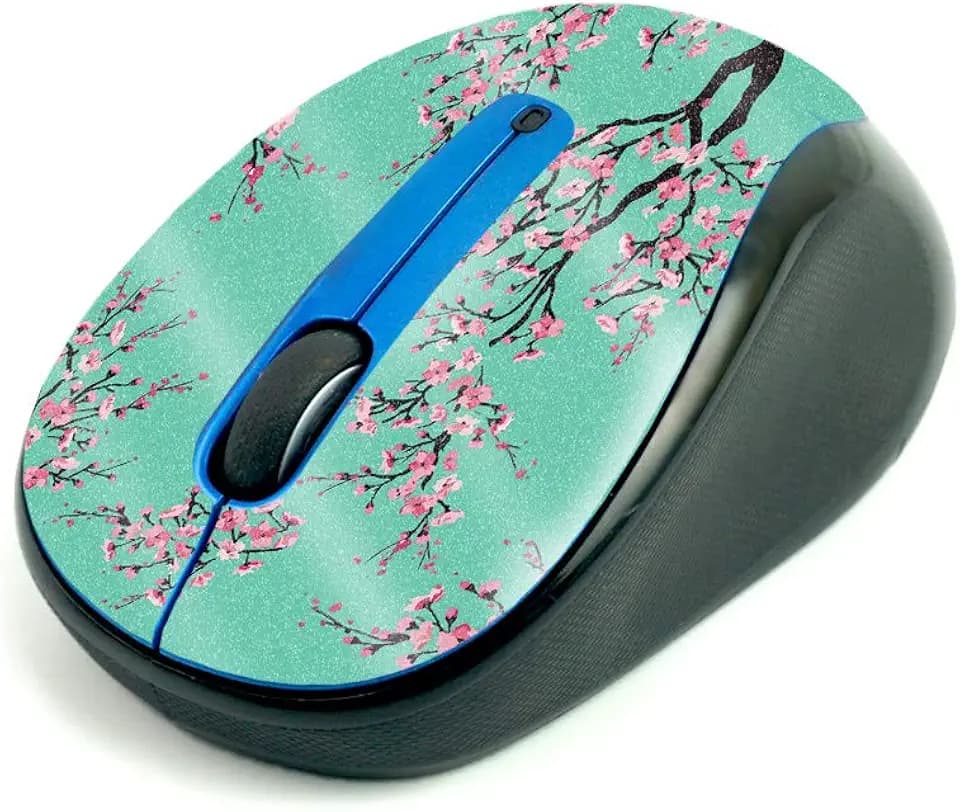 MightySkins Glossy Glitter Skin for Logitech M325 Wireless Mouse - Cherry Blossom Tree | Protective, Durable High-Gloss Glitter Finish | Easy to Apply, Remove, and Change Styles | Made in The USA