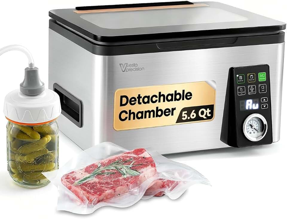 Vesta Precision 12” Chamber Vacuum Sealer, 5.6Qt chamber, Auto Vacuum Time