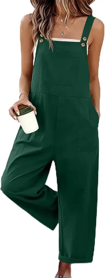 Ekouaer Overalls for Women Baggy Bib Jumpers Casual Sleeveless Jumpsuits One Piece Loose fit Rompers with Pockets 2026