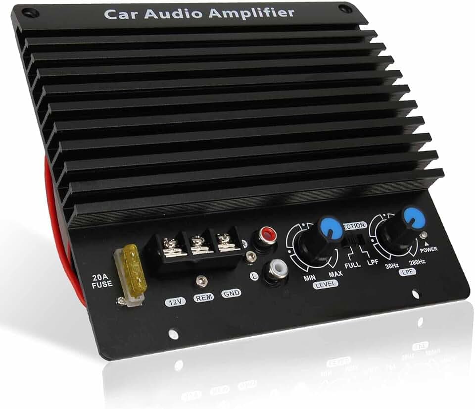 FK205 Auto-Leistungsverstärker, 1000 W Auto-Audio-Hochleistungsverstärker-Verstärkerplatine Leistungsstarke Bass-Subwoofer-Platine 12 V für 8-12-Zoll-Basslautsprecher