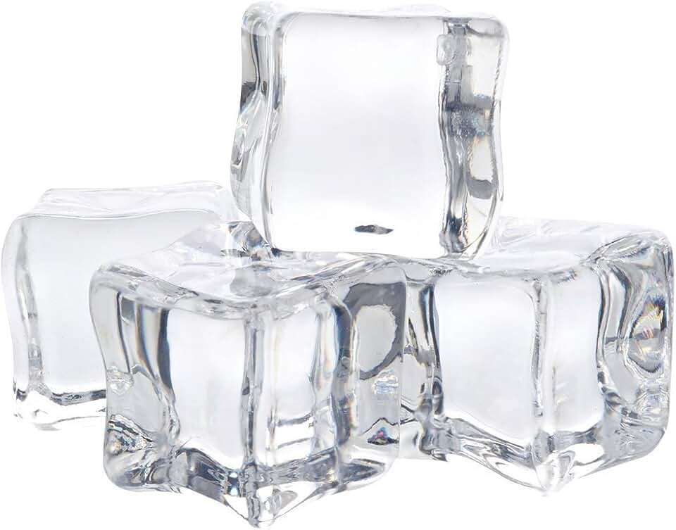 FSSTUD 12 STK Klar Deko Acryl Eiswürfel Kunststoff Ice Transparent Für Whiskey Fotografieren Props Deko 2.5 cm