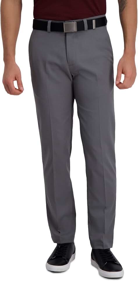 Haggar Men's Straight Fit Cool Right Casual Dress Pant