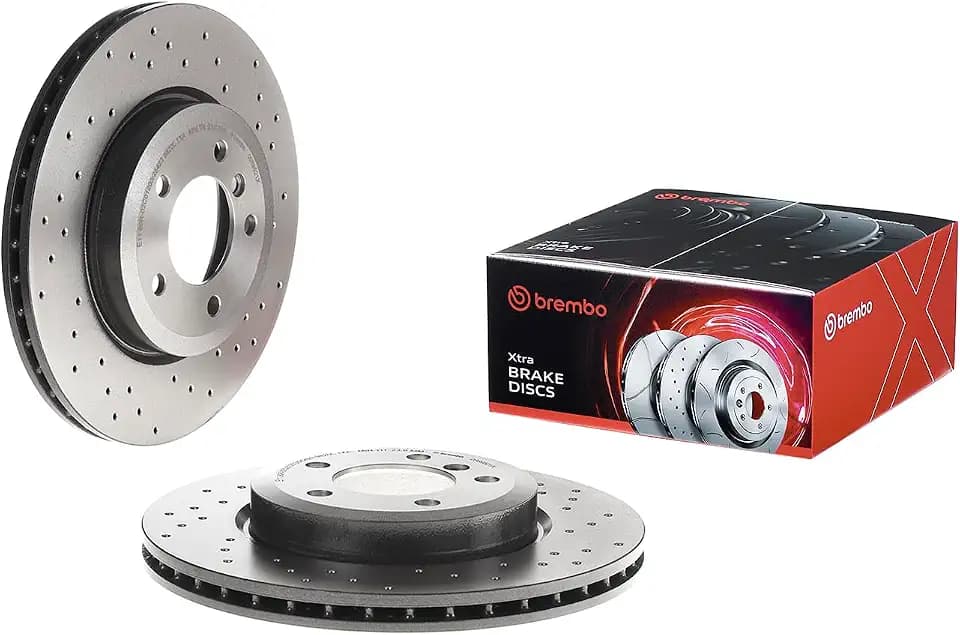 Brembo 09.8952.1X Xtra UV Coated vented drilled Front Brake Rotor BMW OE# 34116855156