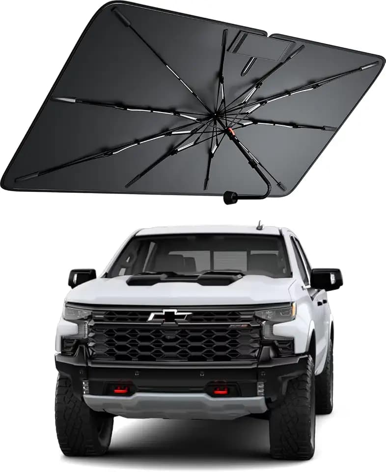 Windshield Sun Shade for Chevrolet Silverado 1500 2000-2026,