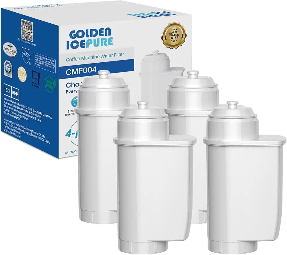 GOLDEN ICEPURE Kaffeemaschinen-Wasserfilter für Siemens EQ-Serie, 4er Pack