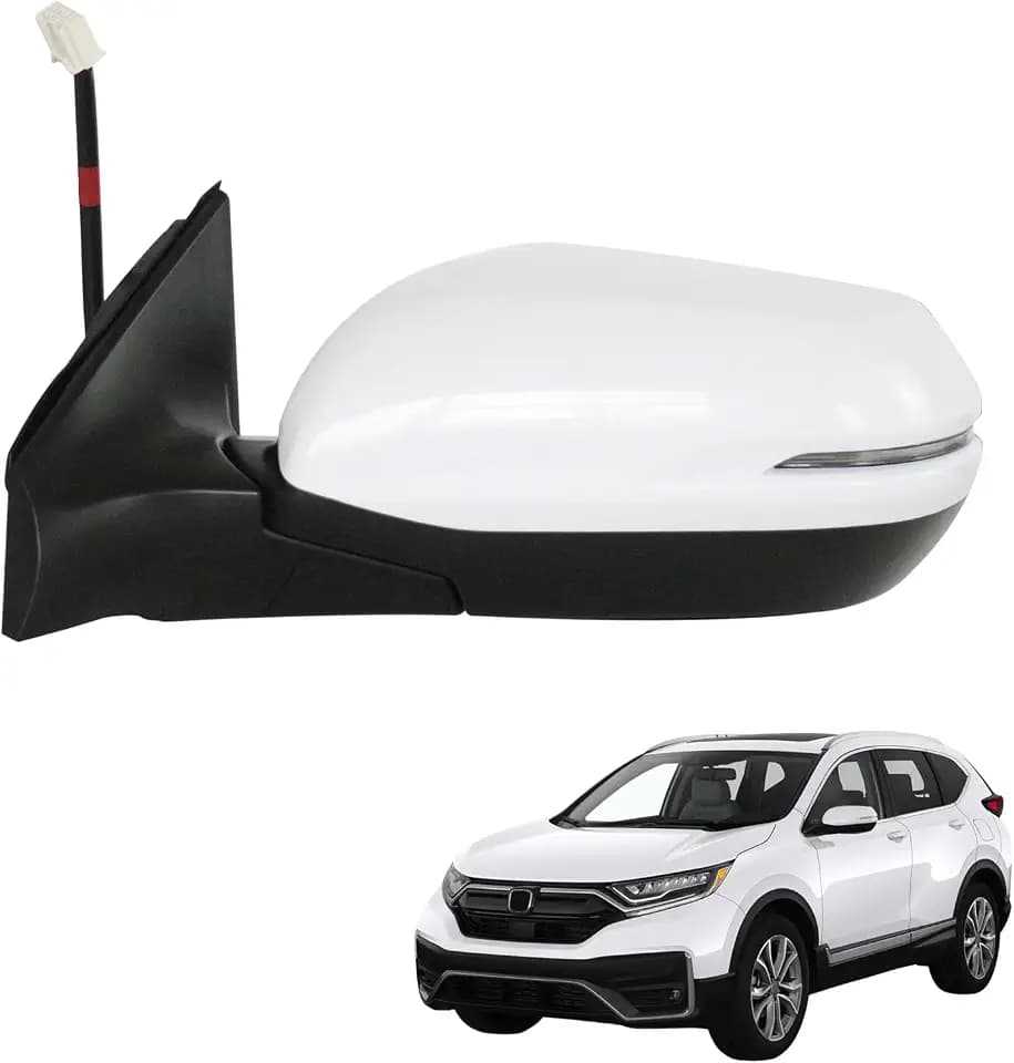 for Honda CRV 2017-2022 Side Mirror Assembly Driver Side for HONDA CR-V Accessories WHITE 9pin |POWER+SIGNAL+HEAT+BSM Replaces HO1320318(LH)