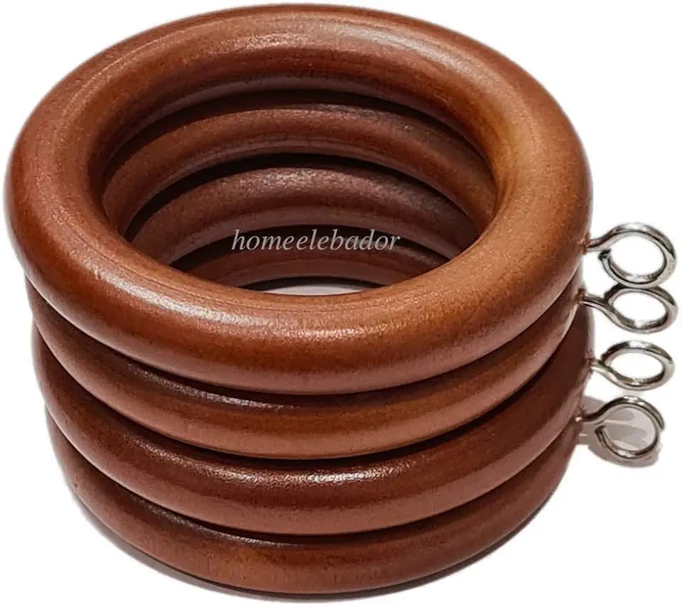 HomeElabador Lot von 12 Häkelarbeiten für Holzräder mit Ösen, Innendurchmesser 45 mm, naturbelassen