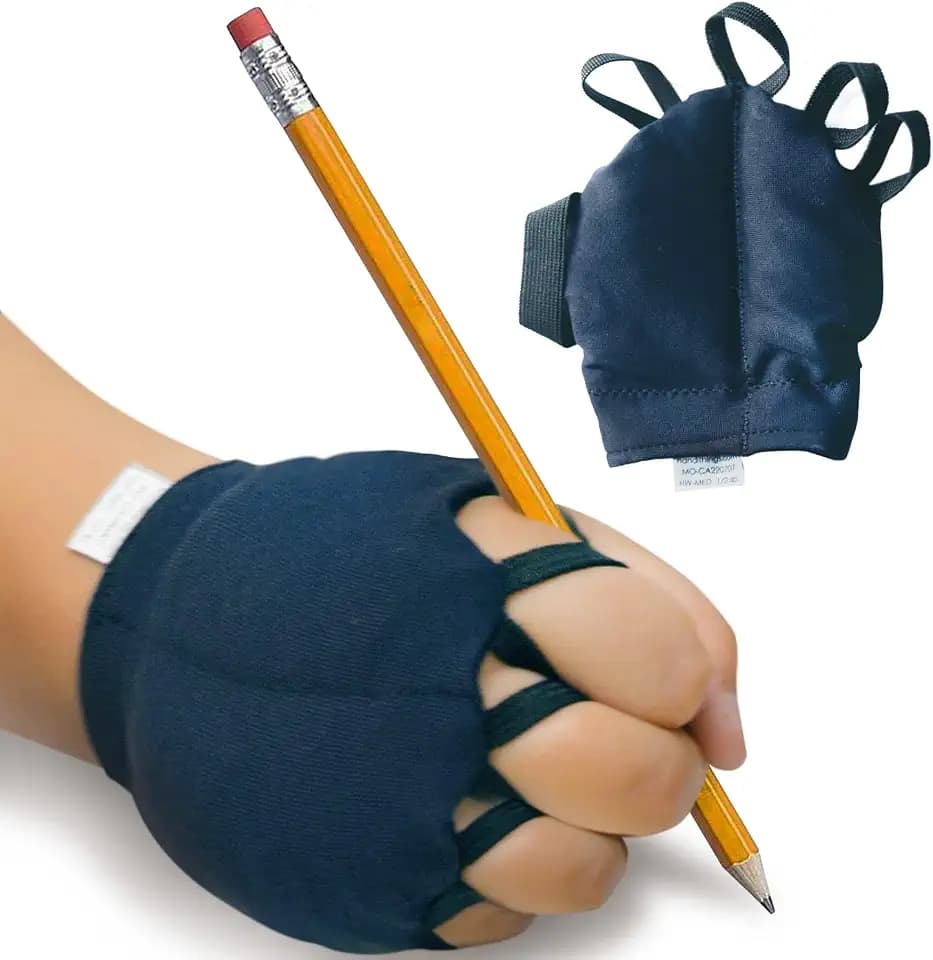 Hand Weight for Children to Adults (5 Sizes) – Essential Tremor Help for Daily Tasks: Fine Motor Development, Physical Therapy & Rehab Stability Aid for Eating & Writing. Proudly Hand Made in the USA! (Fits Right/Left) (PLEASE MEASURE HAND PER SIZING CHART BEFORE ORDERING to Prevent Returns)