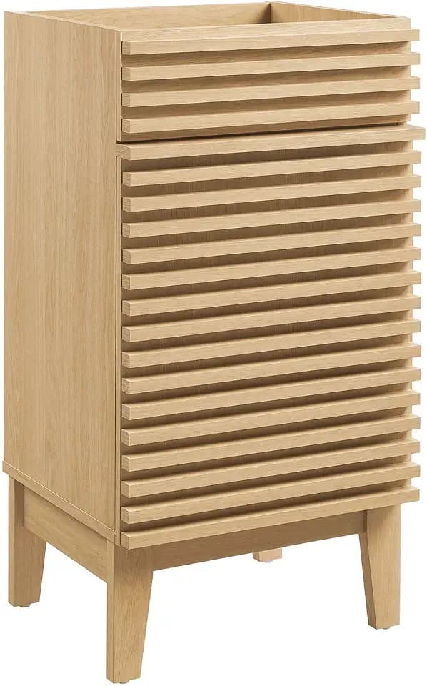 Modway Render 18" Bathroom Vanity in Oak - Sink Basin Not Included