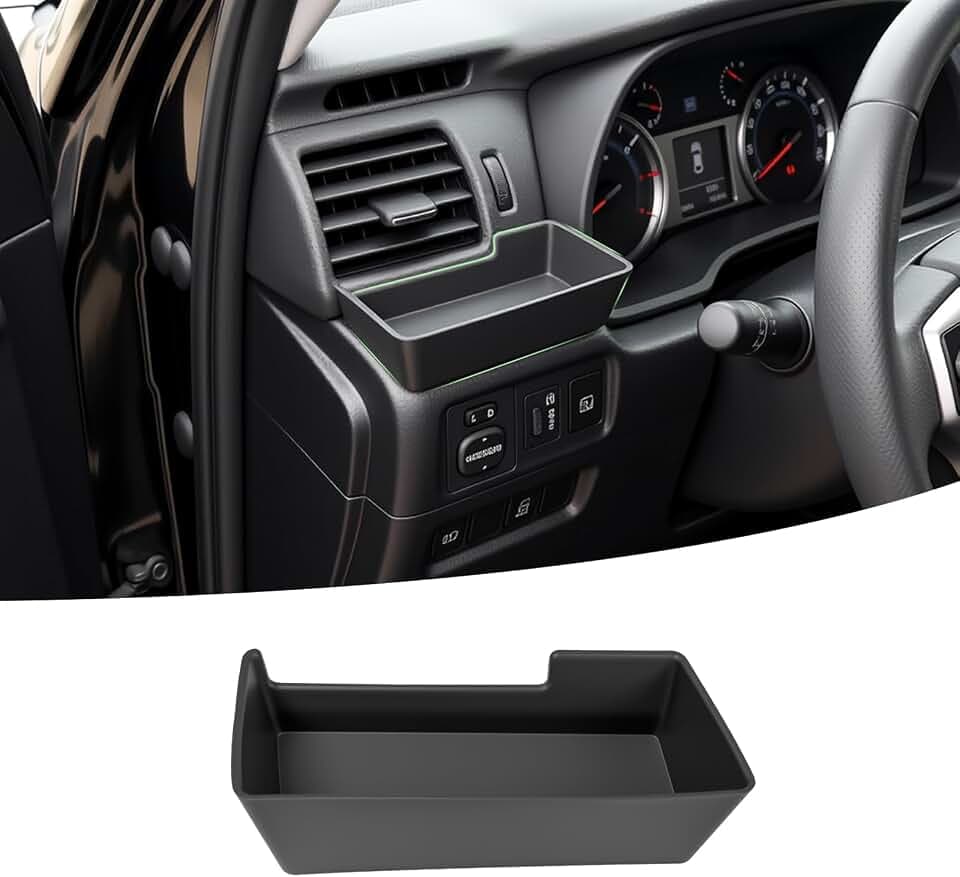 Air Vent Organizer for 2014-2024 Toyota 4Runner Driver Side Air Vent Extra Storage Tray Center Console Box for 14-24 4 Runner Interior Accessories(Fit 14-24/Air Vent Organizer)