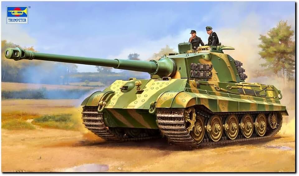 HobbyBoss 750949-1/16 Pz. Kpfw. VI Sd. KFZ. 182 Tiger II, Henschel105 mm - Maßstab 1:16