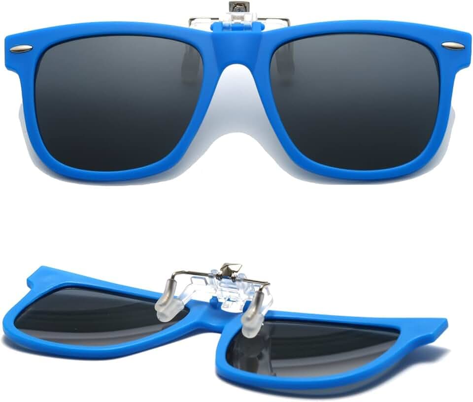 Long Keeper Sonnenbrillen Aufsatz Brille Polarisiert - Kinder Sonnenbrillen Clip Kinderbrille für Brille, Brillenträger, mit UV Schutz für Jungen Mädchen