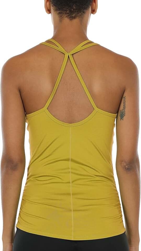 icyzone Damen Sport Top Fitness Gym Ärmelloses Shirt Atmungsaktive Running Yoga Tank Top