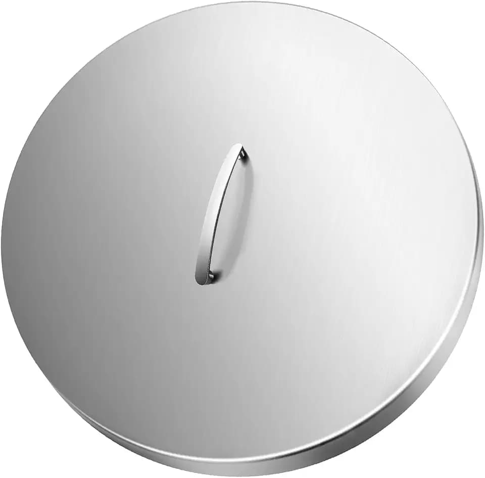 RYFT Fire Pit Lid Round, 28'' Fire Pit Lid, 304 Stainless Steel Fire Pit Cover, Fits 24" and 25" Round Drop in Fire Pit Pan