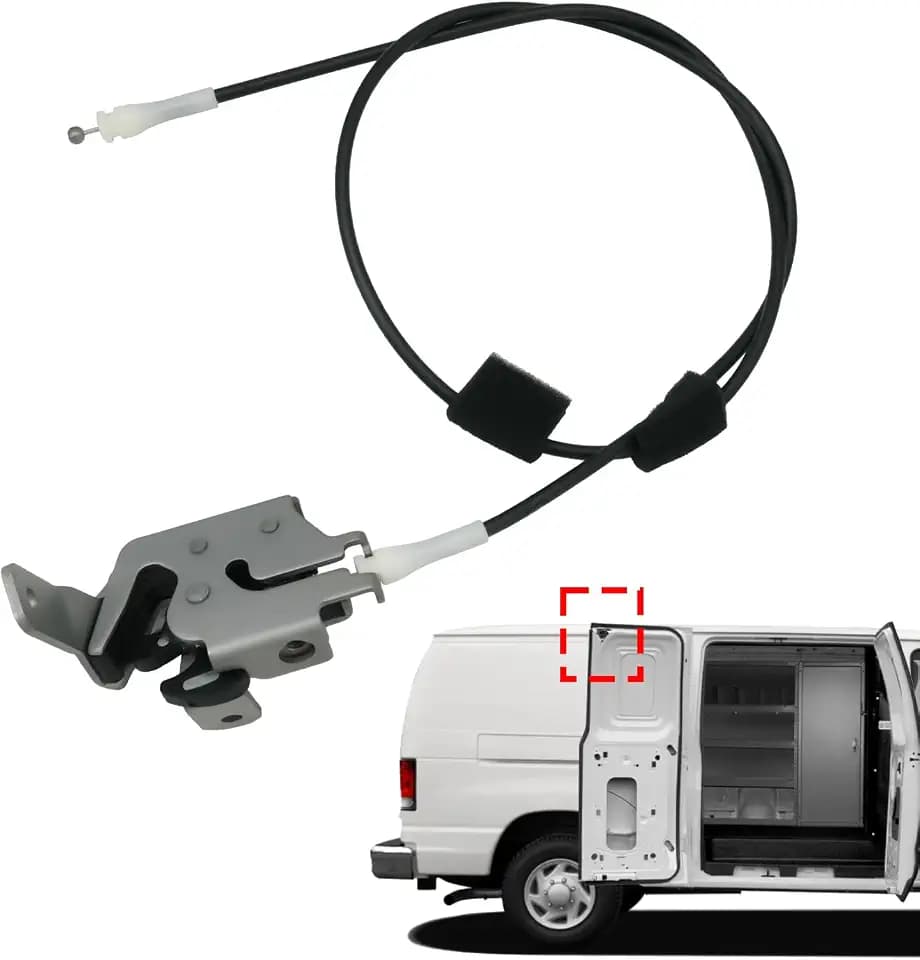 Side Door Latch with Cable for 1992-2014 Ford E150 E250 E350