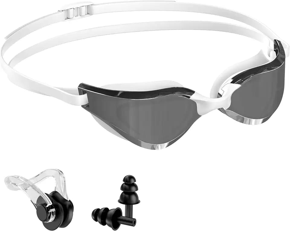 Polarisierte Schwimmbrille Erwachsene Nasenklammer & Ohrstöpsel