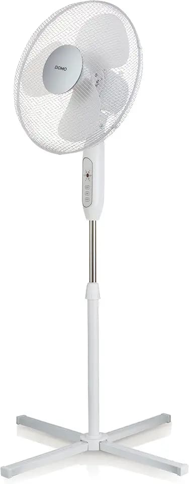 DOMO DO8141 Standventilator mit Timer - Ø 40 cm - in der Höhe verstellbar - weiß