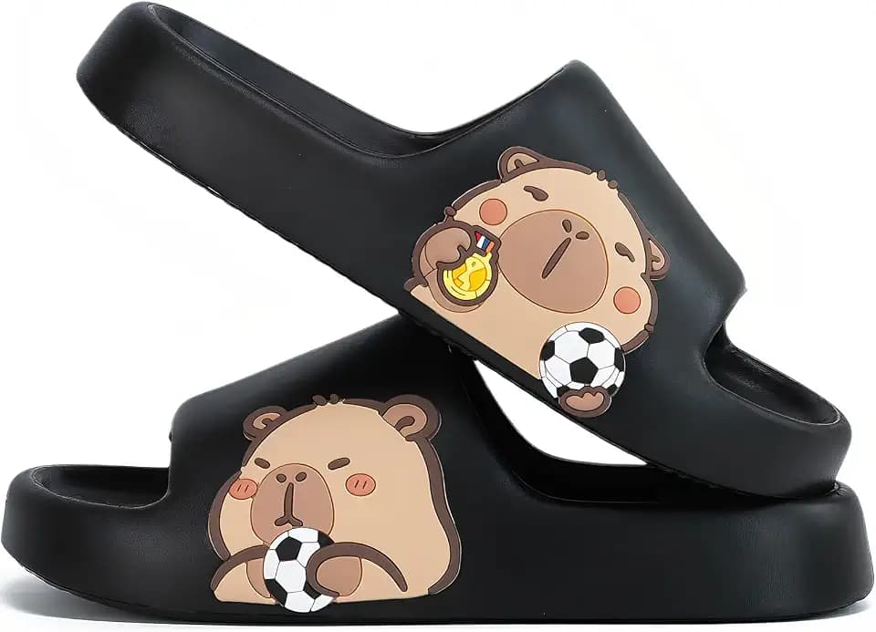 Men's and Women's Capybara Slides,Cute Capybara Slippers for Indoor Outdoor,Non Slip Quick Drying Shower Shoes,Comfort Cloud Slides Sandals