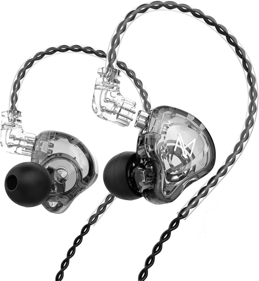 KAMINRUN TRN MT1 in-Ear Earphone Headphones, HiFi in-Ear Earphone Earbud with New 10mm Composite Magnetic Dynamic Driver in Ear Monitor Earbuds with Detachable C Pin 0.75MM Cable(no mic,Black)