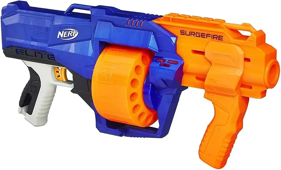 Nerf N-Strike Elite Surgefire, Spielzeugblaster mit Trommelmagazin, in recycelbarer Verpackung