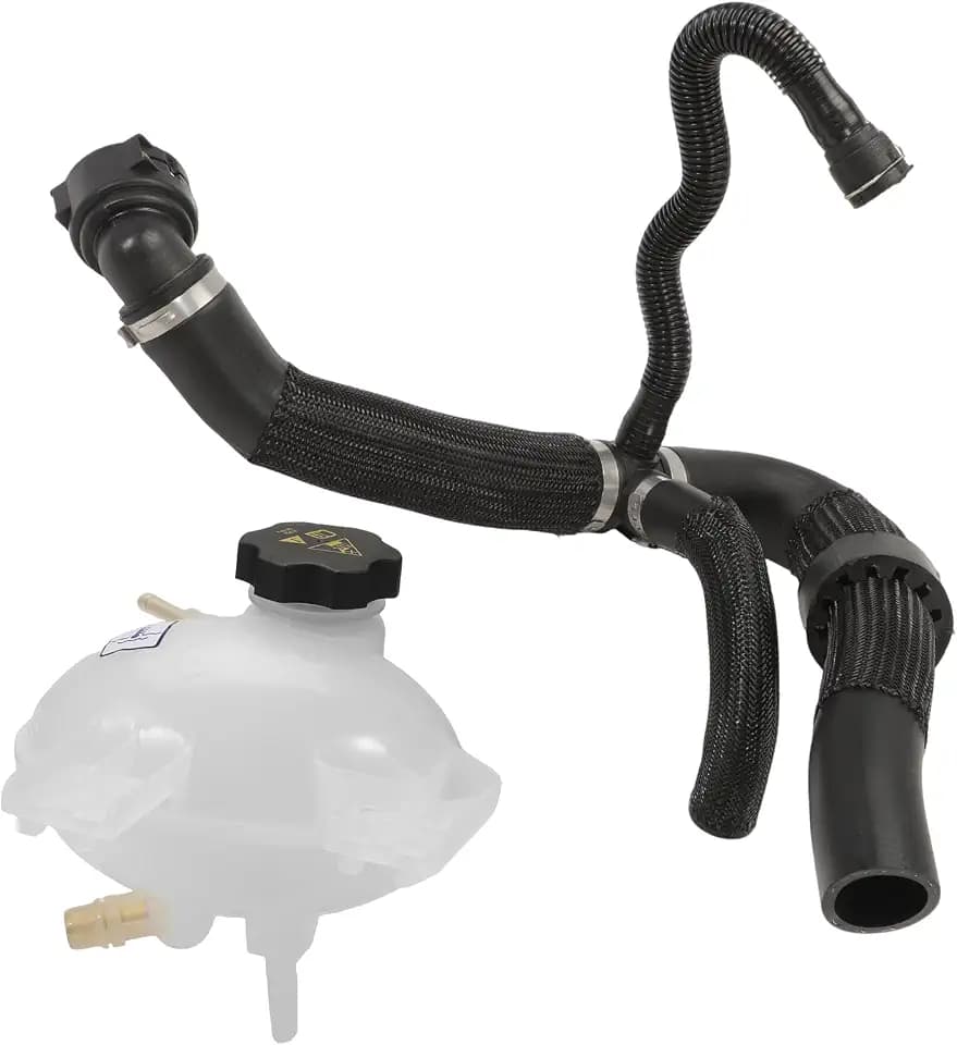 Engine Radiator Coolant Reservoir Expansion Tank & Coolant Outlet Hose