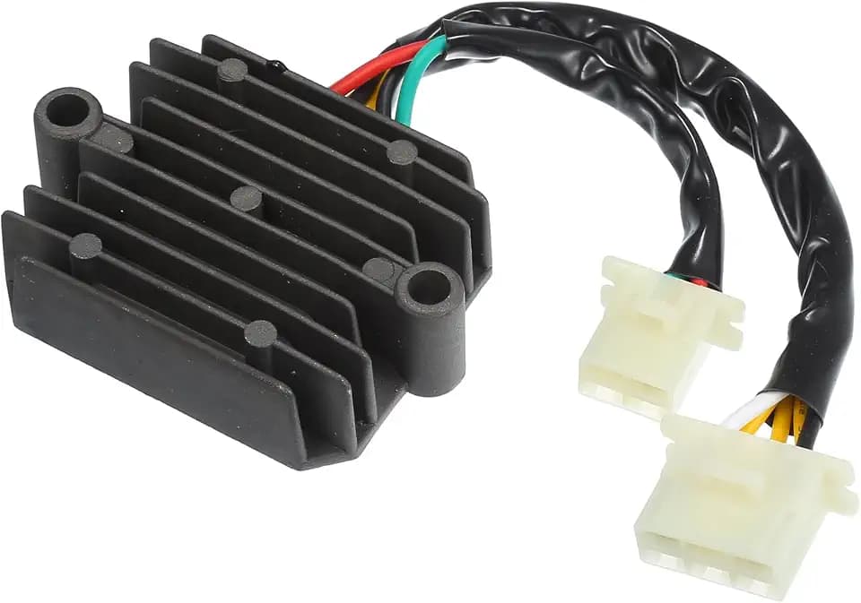 Motorcycle Rectifier Voltage Regulator Compatible for Honda CB 650 Nighthawk 1983-1985, Durable Metal Titanium Tone