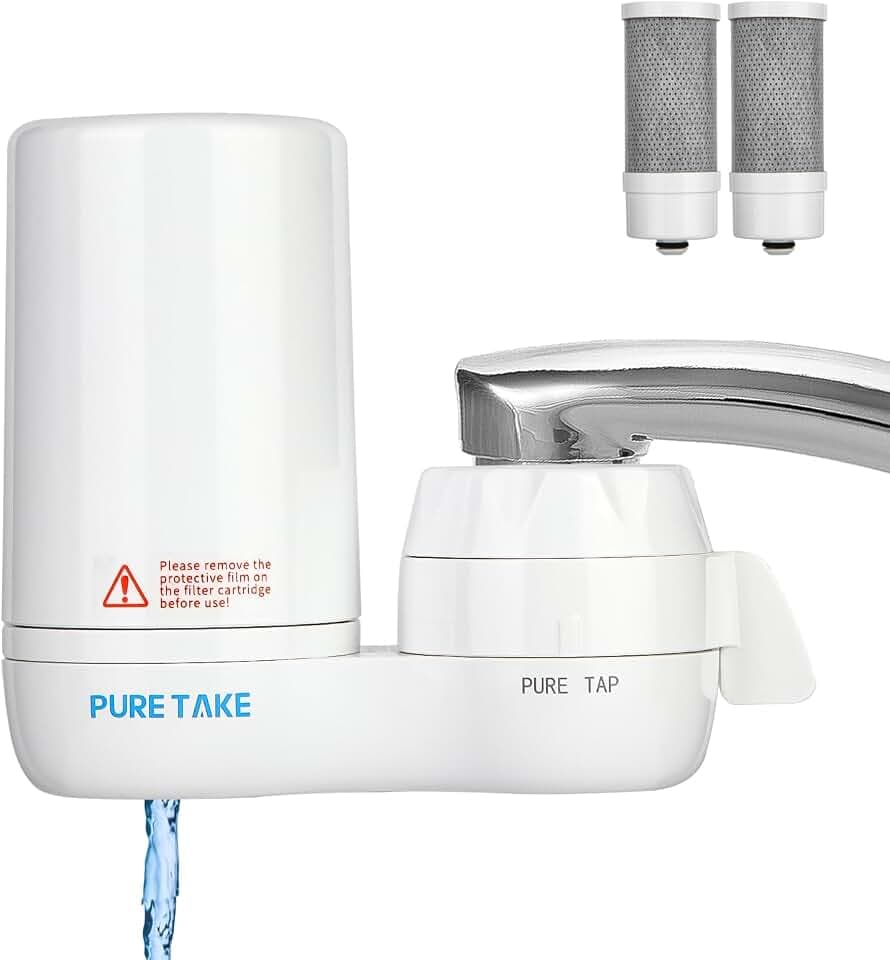Water Filter for Sink Faucet, 380-Gallon Mount Purifier for Kitchen Sink