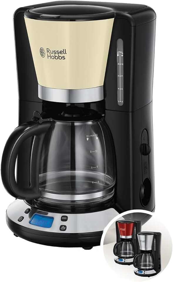 Russell Hobbs Filterkaffeemaschine Colours+, Creme, 1,25 l, 10 Tassen