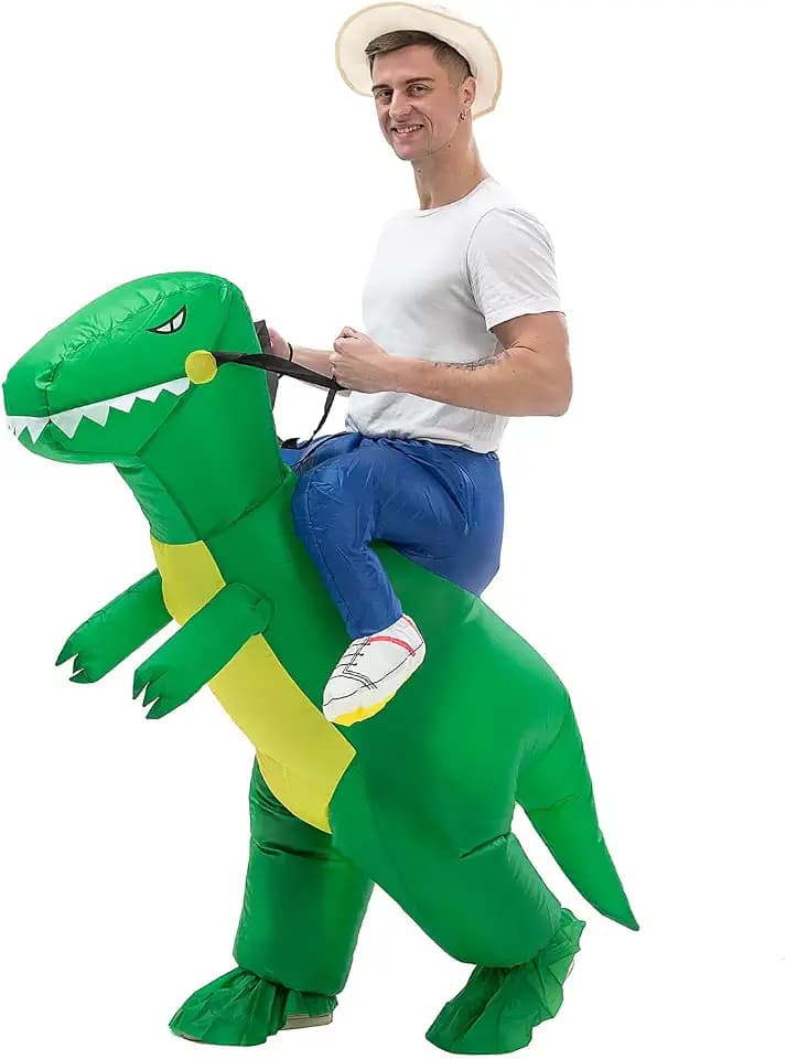 Aufblasbares Dino Kostüm Erwachsene, Dinosaurier Halloween Fasching