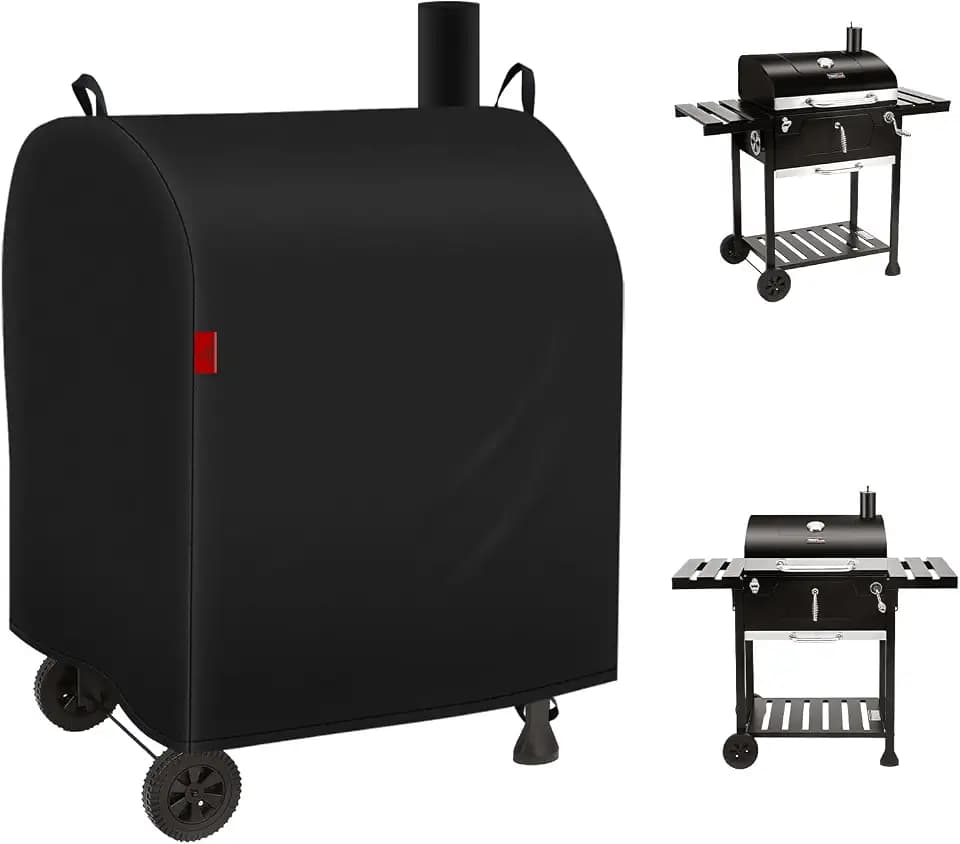 Outdoor Grill Cover Fits Royal Gourmet CD1824EN/CD1824EC Charcoal Grill, Waterproof 600D Heavy Duty Barrel Grill Cover, Fade Resistant & Rip-Proof BBQ Grill Covers for CD Series.