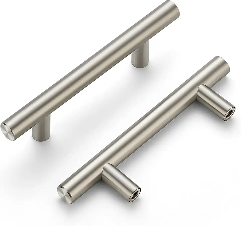 Ravinte Cabinet Handles, Brushed Nickel,5" Length,3" Hole Center,15 Pack