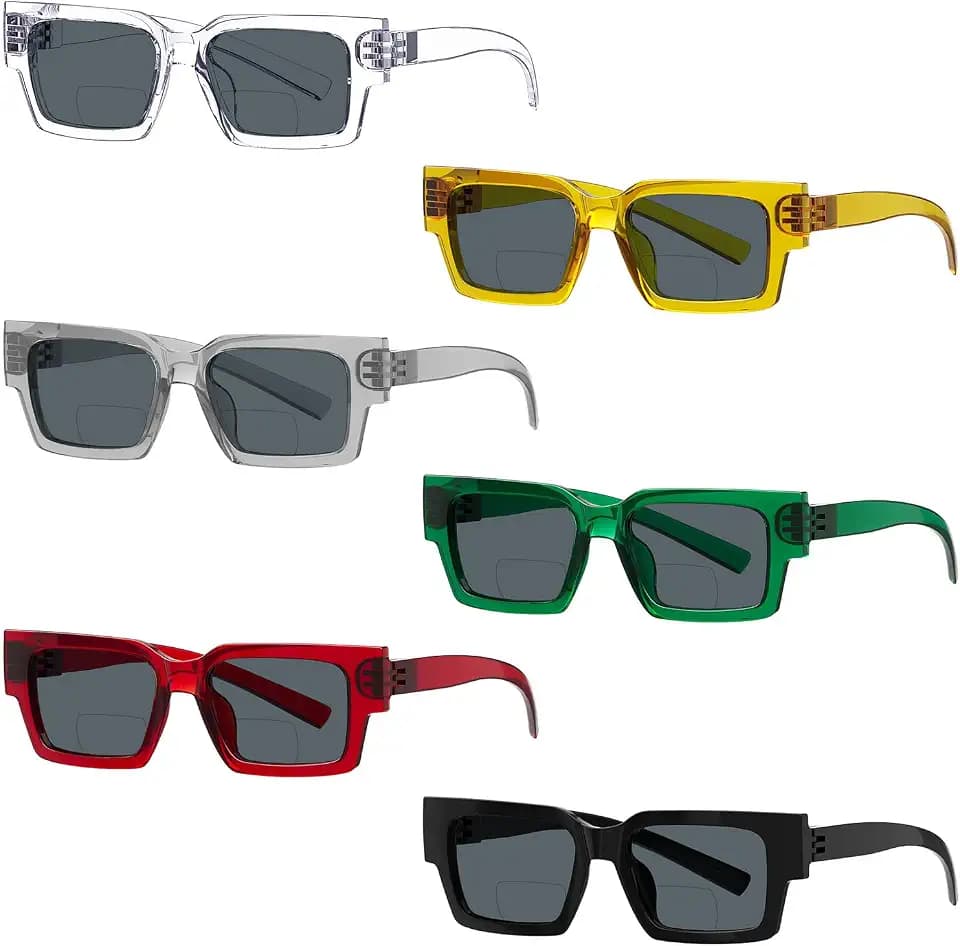 Eyekepper Bifocal Sunglasses for Women Men 2.5, Small 6 Pack