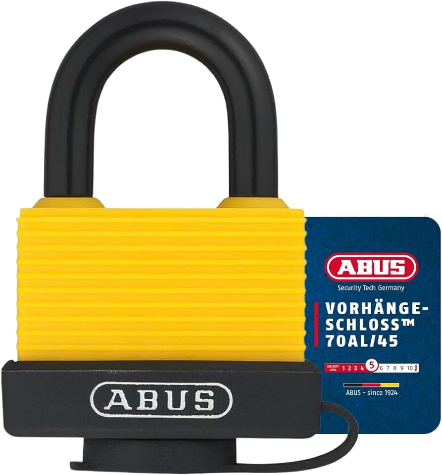 ABUS Vorhängeschloss 70AL/45 Aluminium, gleichschließend 6401 - Gelb
