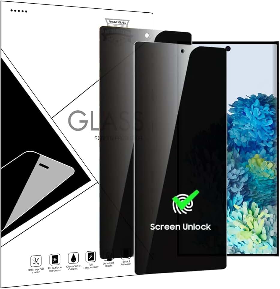 Wei Tech Panzerglas Schutz mit Sichtschutz für Samsung Galaxy S24 Ultra,6,8" – 9H Härte, Anti-Sicht, Ultra-HD, Anti-Fingerprint, Edge-to-Edge, Kratzfest, Blasenfrei, 2er Pack Displayschutzfolie