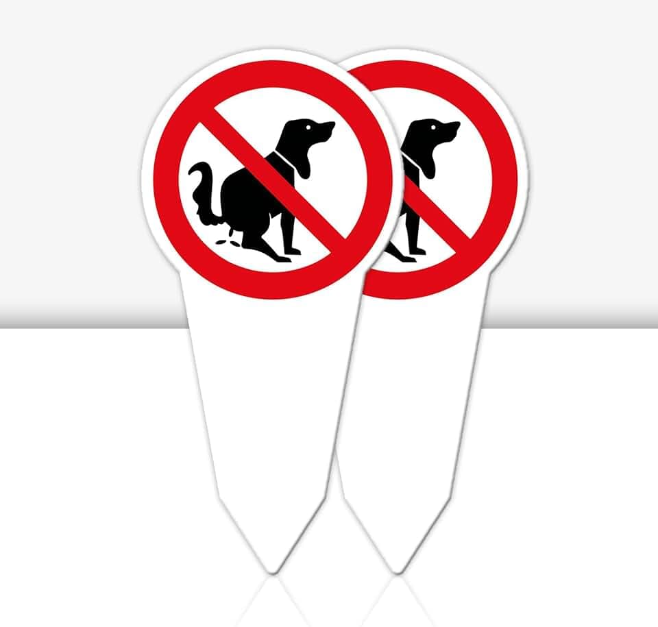 STROBO 2x Alu-Steckschild "Kein Hundeklo" 30 x 15 cm mit UV-Schutz