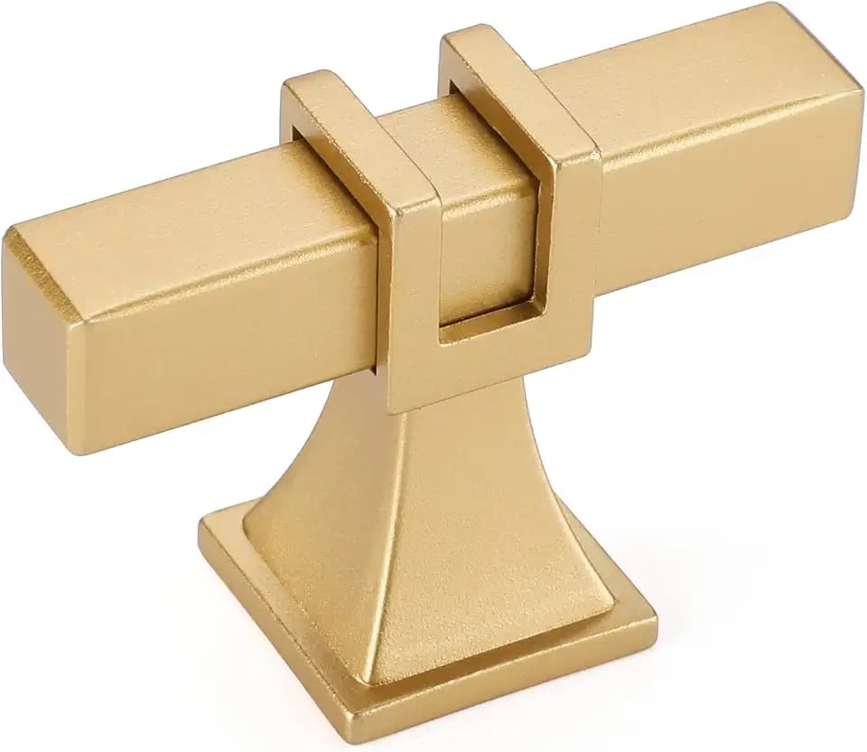 10 Pack Gold Cabinet Knobs Brushed Brass Dresser Drawer Knobs