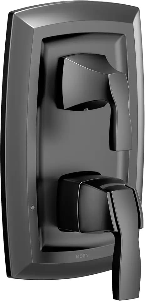 Moen Voss Matte Black M-CORE 3-Series 2-Handle Shower Trim with Integrated Transfer Valve, Valve Required, UT3611BL