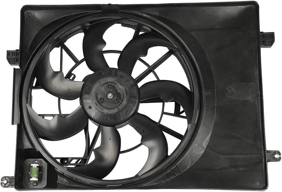 SCITOO 67460401 Engine Radiator Cooling Fan Assembly for Hyundai & Kia