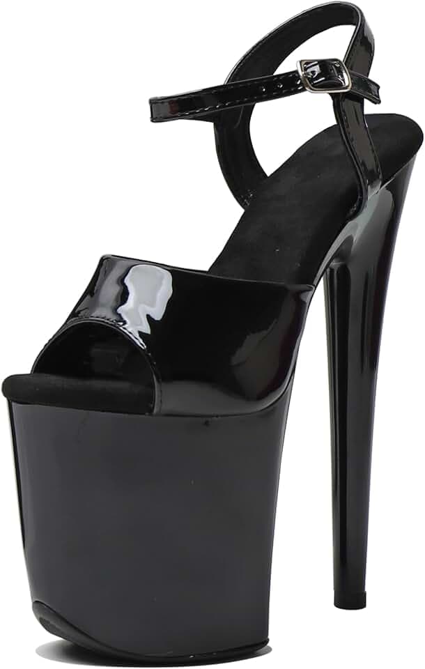 Women's 8 in Platform Sandal Heels Ankle-Strap Sexy,8 in Pole Dance High Heel Platform,20 cm Exotic Platform Pole Dancer Heels Shoes Stiletto