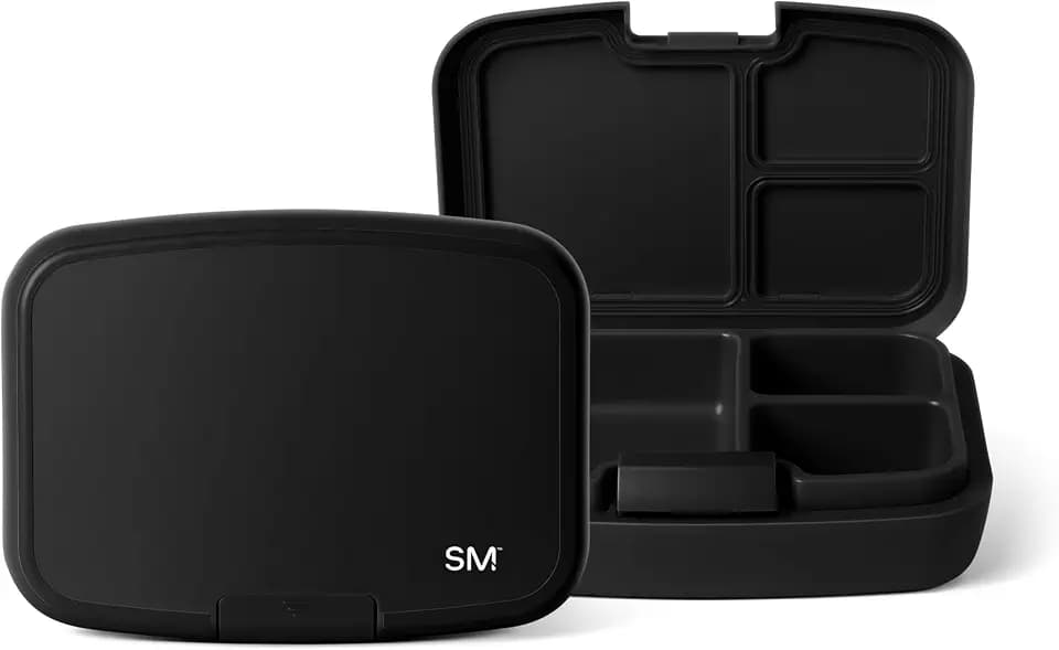 Simple Modern Kids Bento Box, Lunch Box | 3 Compartments | Black