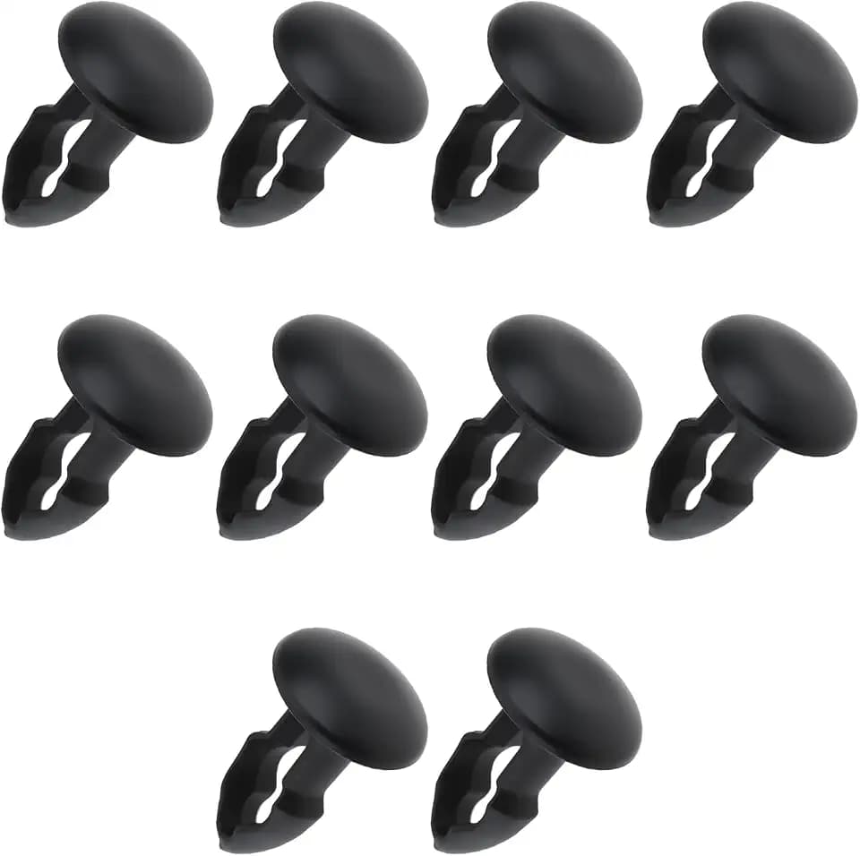 10 Stück Fahrrad-Trinkflaschen-Mutterset-Rahmenstopfen 8 x 12 mm schwarze Kunststoff-Clips