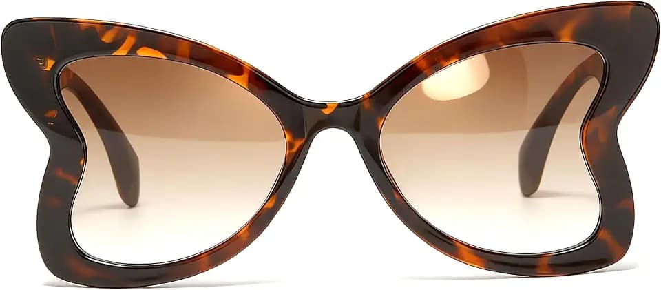 Chicid Oversized Butterfly Sunglasses for Women, Funky Sunglasses with UV400 Protection Non-Polarized Lenses